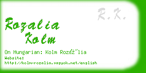 rozalia kolm business card